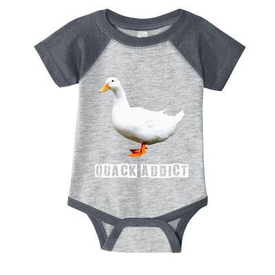 Quack Addict Funny Duck Lover Infant Baby Jersey Bodysuit