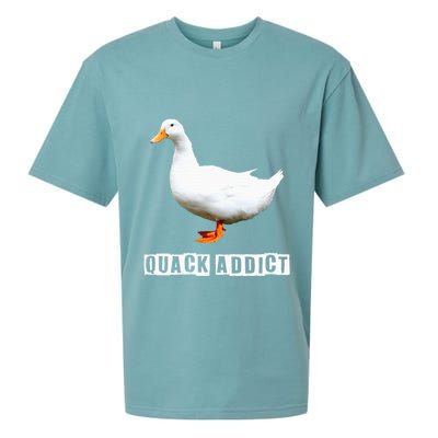 Quack Addict Funny Duck Lover Sueded Cloud Jersey T-Shirt