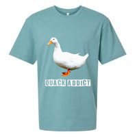 Quack Addict Funny Duck Lover Sueded Cloud Jersey T-Shirt
