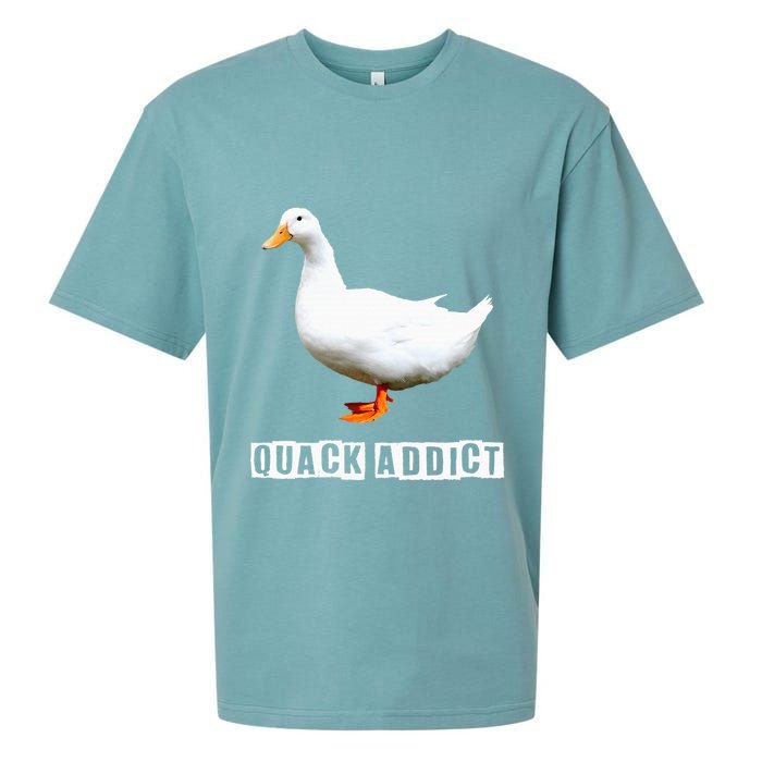 Quack Addict Funny Duck Lover Sueded Cloud Jersey T-Shirt