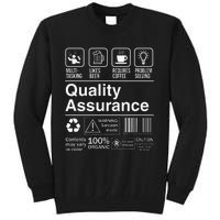 Quality Assurance Funny Description Label Tall Sweatshirt