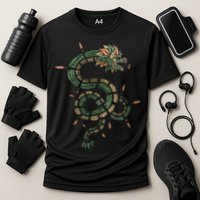 Quetzalcoatl Aztec Feathered Serpent Mayan Inca Toltec Cooling Performance Crew T-Shirt