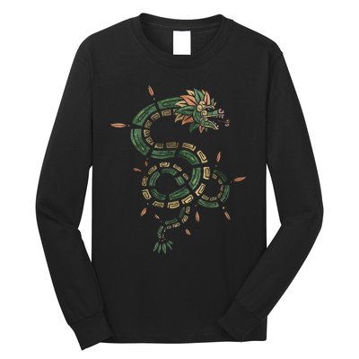 Quetzalcoatl Aztec Feathered Serpent Mayan Inca Toltec Long Sleeve Shirt