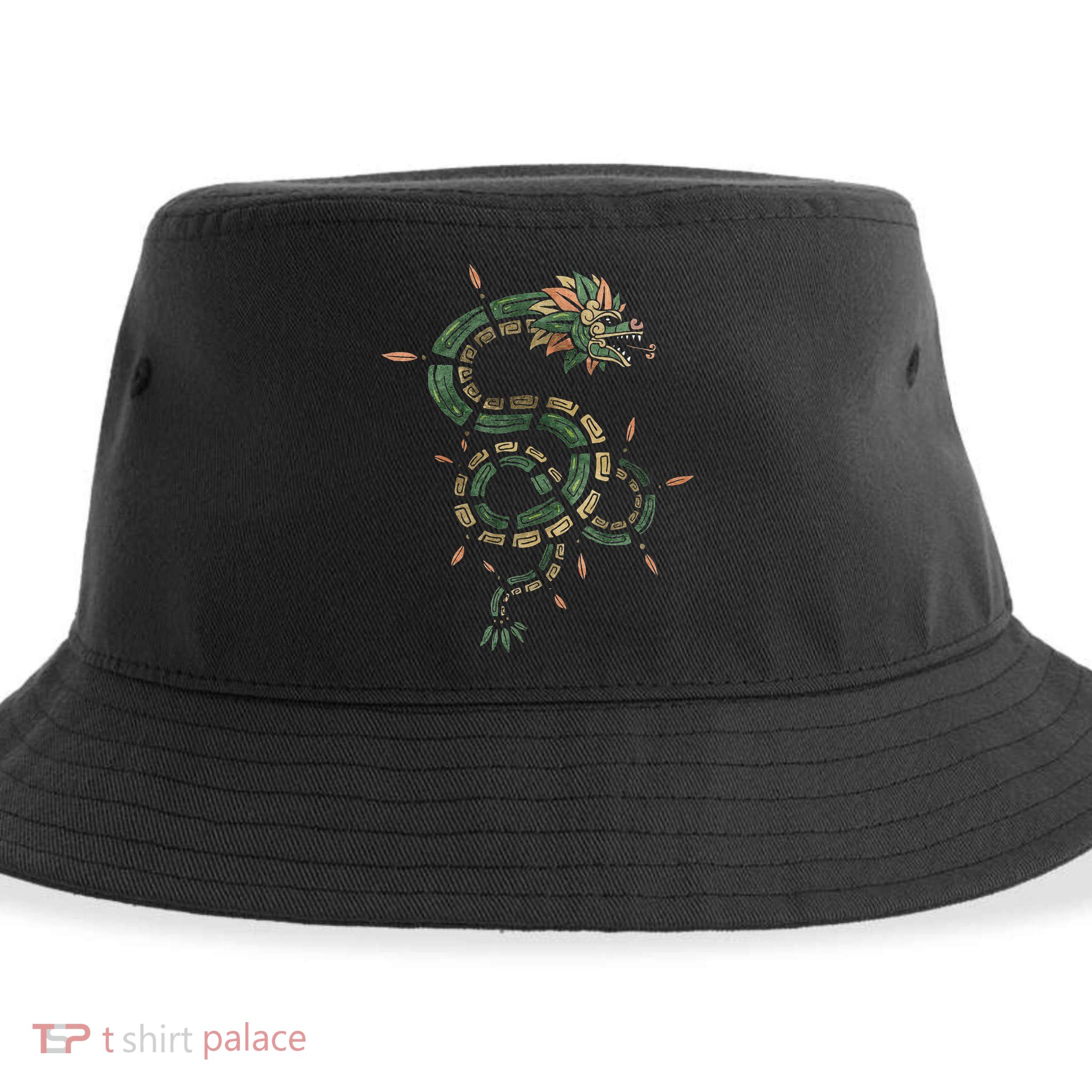 Quetzalcoatl Aztec Feathered Serpent Mayan Inca Toltec Sustainable Bucket Hat