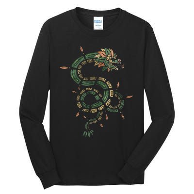 Quetzalcoatl Aztec Feathered Serpent Mayan Inca Toltec Tall Long Sleeve T-Shirt