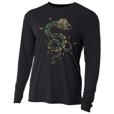 Quetzalcoatl Aztec Feathered Serpent Mayan Inca Toltec Cooling Performance Long Sleeve Crew