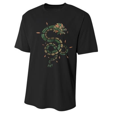 Quetzalcoatl Aztec Feathered Serpent Mayan Inca Toltec Performance Sprint T-Shirt