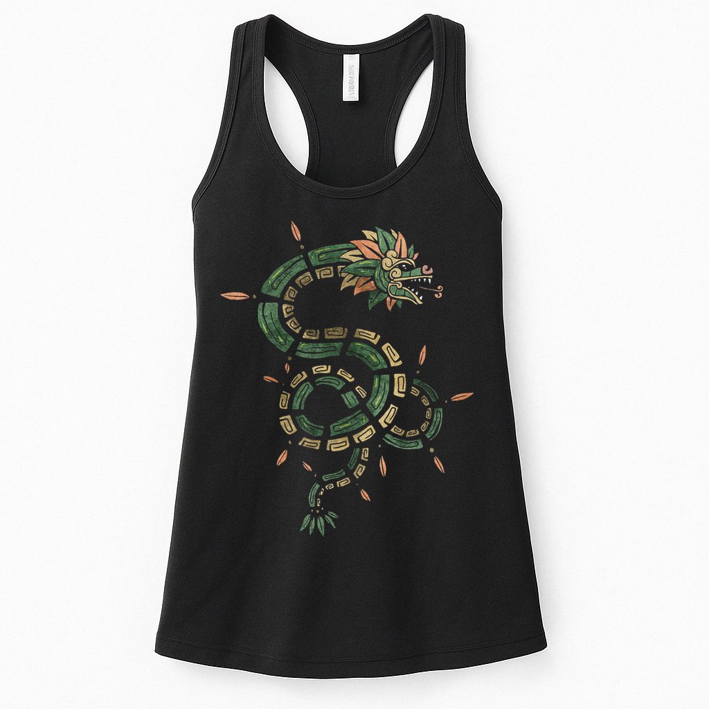 Quetzalcoatl Aztec Feathered Serpent Mayan Inca Toltec Womens Tank Top