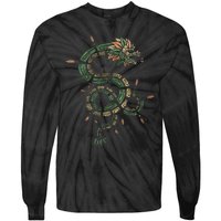 Quetzalcoatl Aztec Feathered Serpent Mayan Inca Toltec Tie-Dye Long Sleeve Shirt