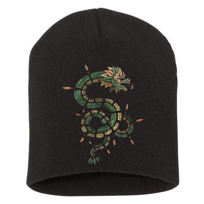 Quetzalcoatl Aztec Feathered Serpent Mayan Inca Toltec Short Acrylic Beanie