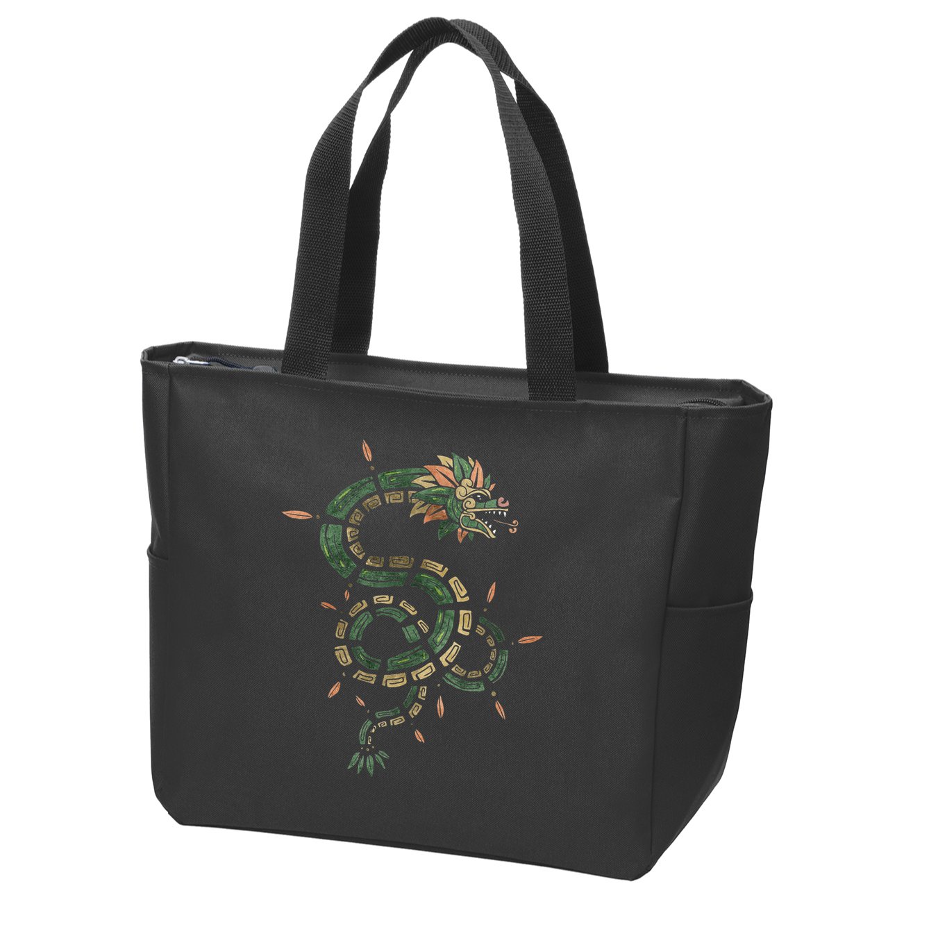 Quetzalcoatl Aztec Feathered Serpent Mayan Inca Toltec Zip Tote Bag