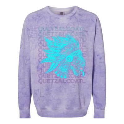 Quetzalcoatl Aztec Feathered Serpent Mayan Inca Toltec Colorblast Crewneck Sweatshirt