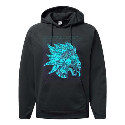 Quetzalcoatl Aztec Feathered Serpent Mayan Inca Toltec Performance Fleece Hoodie