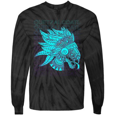 Quetzalcoatl Aztec Feathered Serpent Mayan Inca Toltec Tie-Dye Long Sleeve Shirt