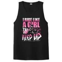 Quad ATV Girl Gift I Ride Like A Girl Try To Keep Up PosiCharge Competitor Tank