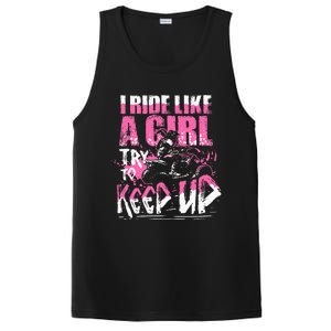 Quad Atv Girl Gift I Ride Like A Girl Try To Keep Up PosiCharge Competitor Tank