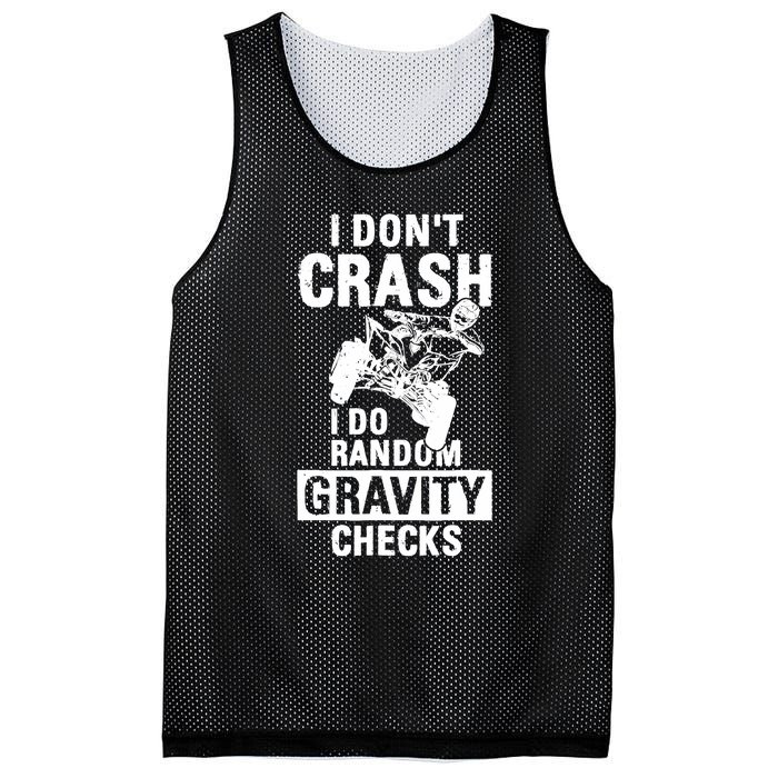 Quad Atv I Dont Crash I Do Random Gravity Checks Motor Sport Mesh Reversible Basketball Jersey Tank