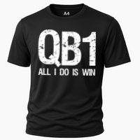 Qb1 All I Do Is Win Football Starting Quarterback Gift Cooling Performance Crew T-Shirt