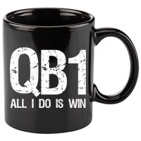 Qb1 All I Do Is Win Football Starting Quarterback Gift 11oz C Handle Ceramic Mug