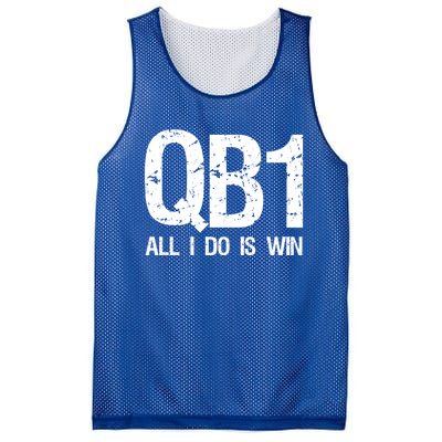 Qb1 All I Do Is Win Football Starting Quarterback Gift Mesh Reversible Basketball Jersey Tank