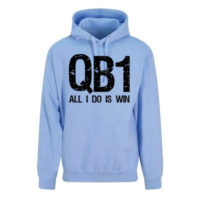 Qb1 All I Do Is Win Football Starting Quarterback Gift Unisex Surf Hoodie