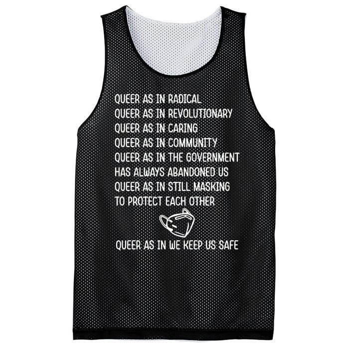 Queer As In Radical Queer As In Revolutionary Queer As In Caring Mesh Reversible Basketball Jersey Tank