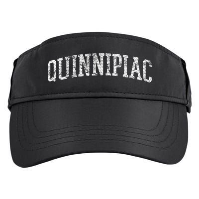 Quinnipiac Arch Logo Vintage Retro Sports University Style Adult Drive Performance Visor