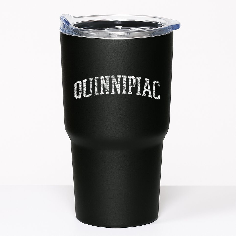 Quinnipiac Arch Logo Vintage Retro Sports University Style Tumbler