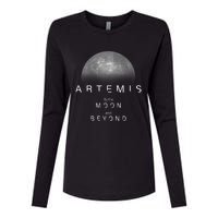 Quote Artemis Launch Mission To The Moon And Beyond Womens Cotton Relaxed Long Sleeve T-Shirt