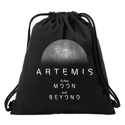 Quote Artemis Launch Mission To The Moon And Beyond Drawstring Bag