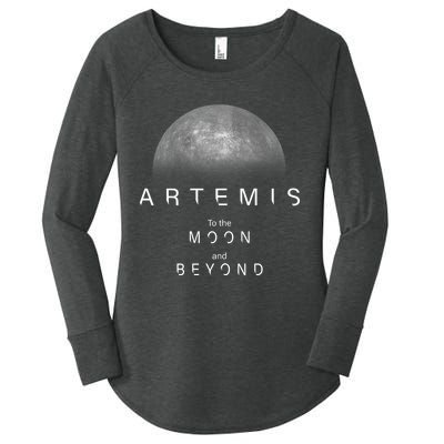 Quote Artemis Launch Mission To The Moon And Beyond Women's Perfect Tri Tunic Long Sleeve Shirt