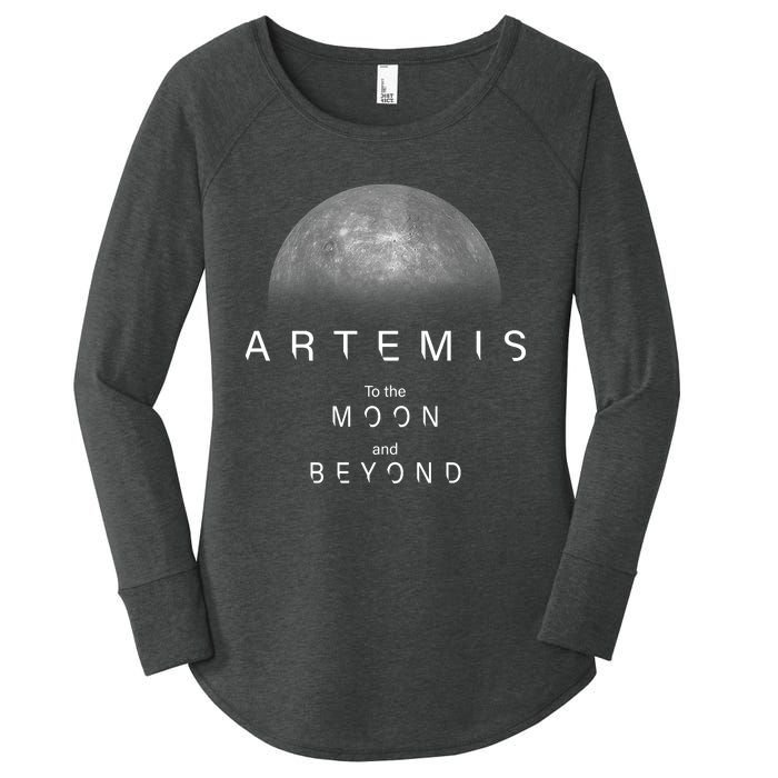 Quote Artemis Launch Mission To The Moon And Beyond Women's Perfect Tri Tunic Long Sleeve Shirt