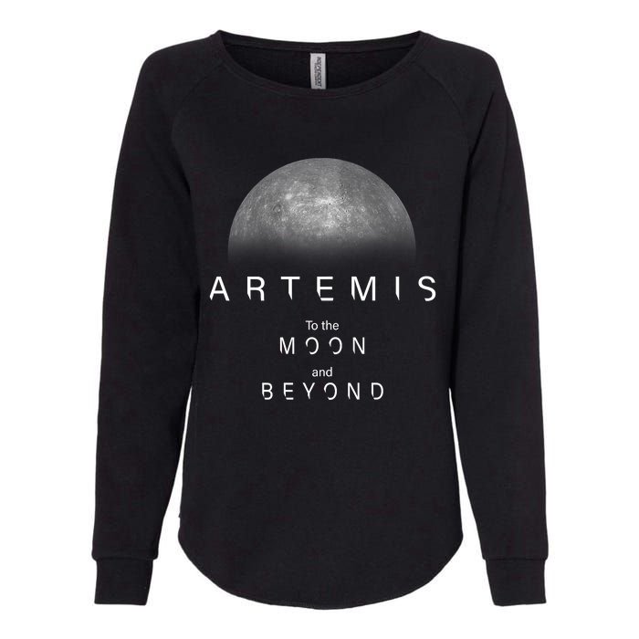 Quote Artemis Launch Mission To The Moon And Beyond Womens California Wash Sweatshirt