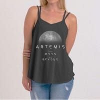 Quote Artemis Launch Mission To The Moon And Beyond Women's Strappy Tank