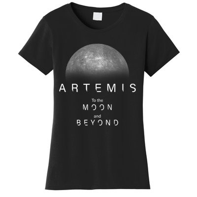 Quote Artemis Launch Mission To The Moon And Beyond Women's T-Shirt