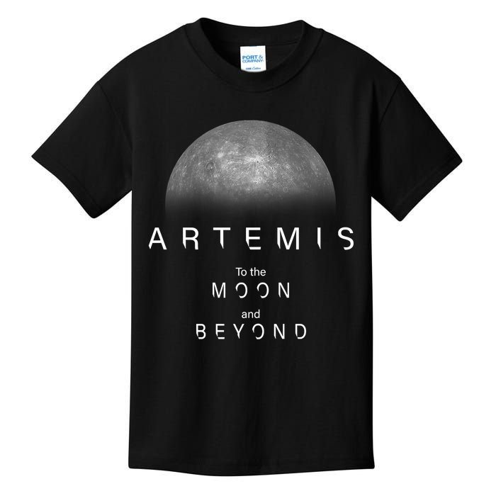 Quote Artemis Launch Mission To The Moon And Beyond Kids T-Shirt