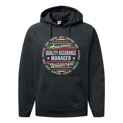 Quality Assurance Manager Gifts Appreciation Inspire Performance Fleece Hoodie