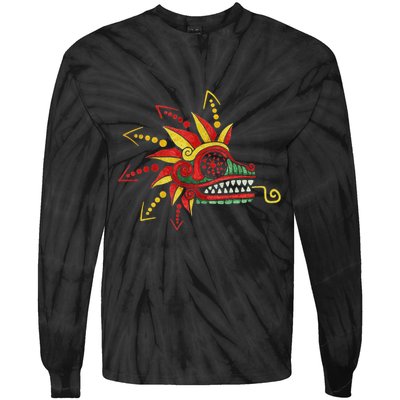 Quetzalcoatl Aztec Mayan Feathered Serpent Toltec Inca Tie-Dye Long Sleeve Shirt