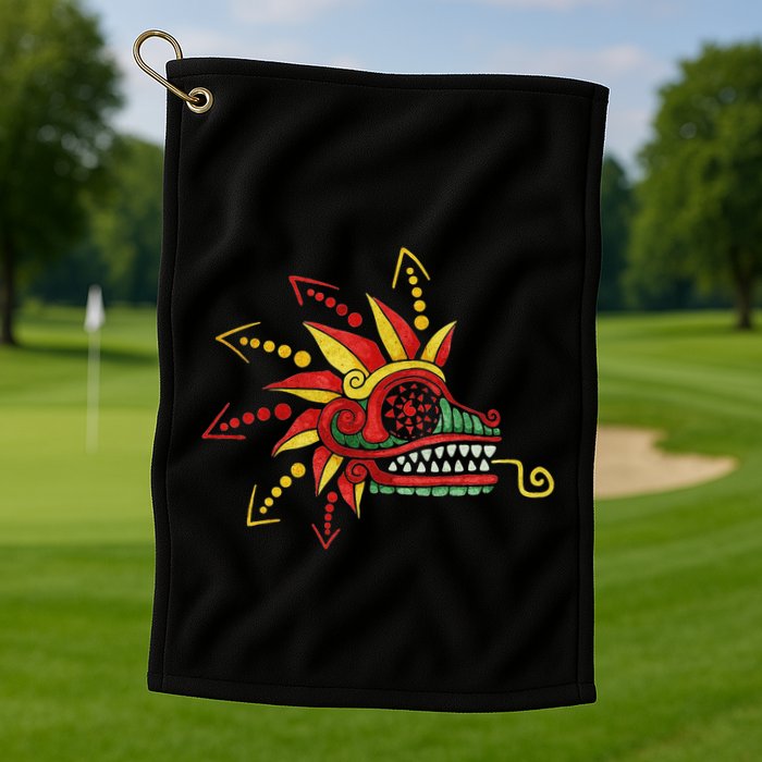Quetzalcoatl Aztec Mayan Feathered Serpent Toltec Inca Golf Towel