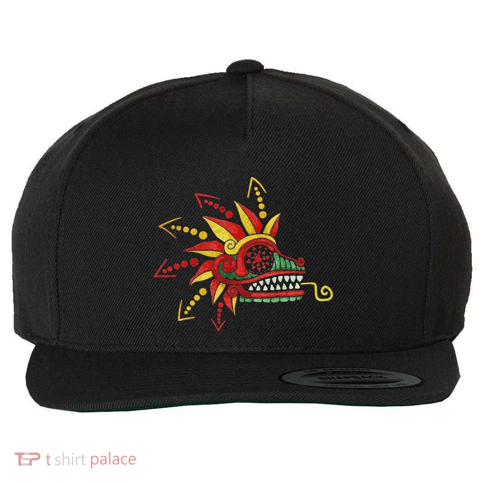 Quetzalcoatl Aztec Mayan Feathered Serpent Toltec Inca Wool Snapback Cap