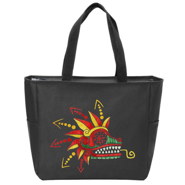Quetzalcoatl Aztec Mayan Feathered Serpent Toltec Inca Zip Tote Bag