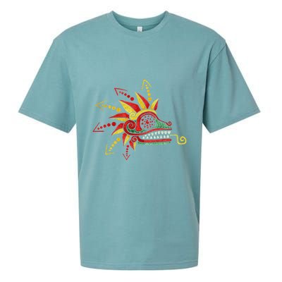 Quetzalcoatl Aztec Mayan Feathered Serpent Toltec Inca Sueded Cloud Jersey T-Shirt