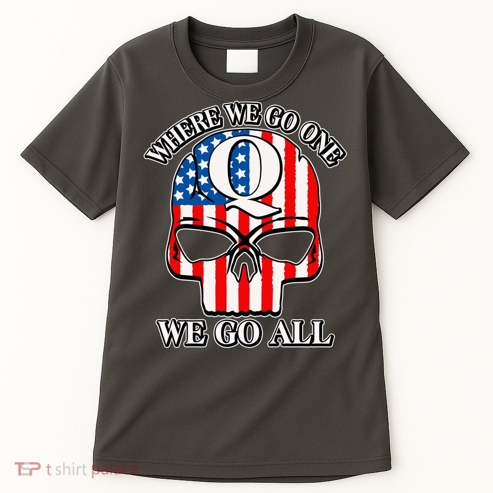 QAnon American Flag Skull Tall T-Shirt