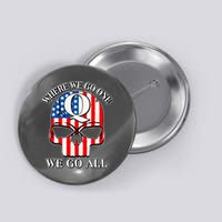QAnon American Flag Skull Button