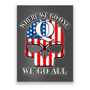 QAnon American Flag Skull Poster