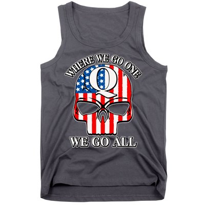 QAnon American Flag Skull Tank Top