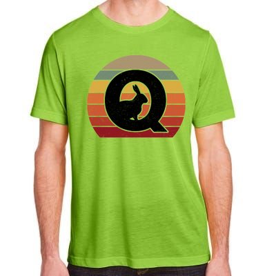 Qanon Conspiracy Rabbit Retro Q Anon Adult ChromaSoft Performance T-Shirt