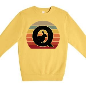 Qanon Conspiracy Rabbit Retro Q Anon Premium Crewneck Sweatshirt