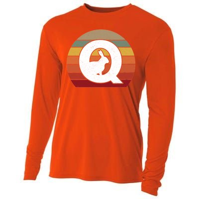 Qanon Conspiracy Rabbit Retro Q Anon Cooling Performance Long Sleeve Crew