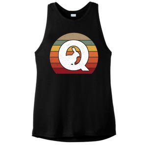 Qanon Conspiracy Rabbit Retro Q Anon Ladies PosiCharge Tri-Blend Wicking Tank